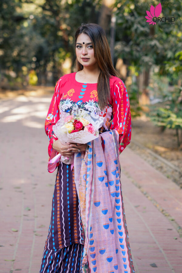 Orchid Printed Three-Piece Set - Image 3
