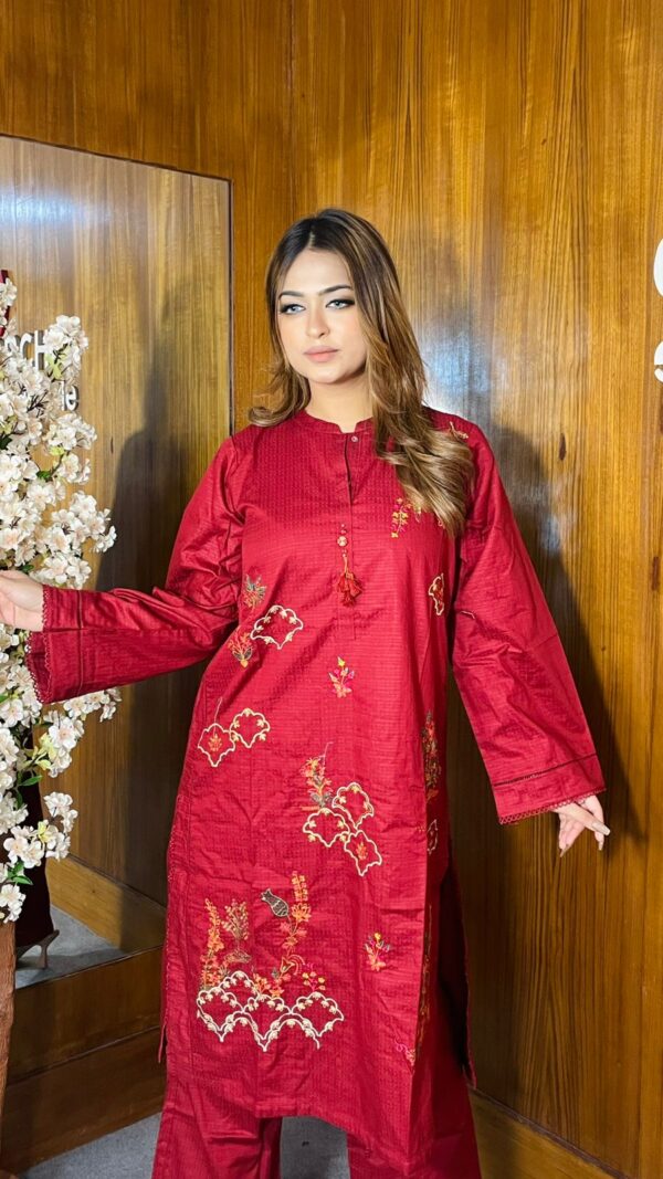 Sadabahar Embroidered Jacquard Lawn Two piece