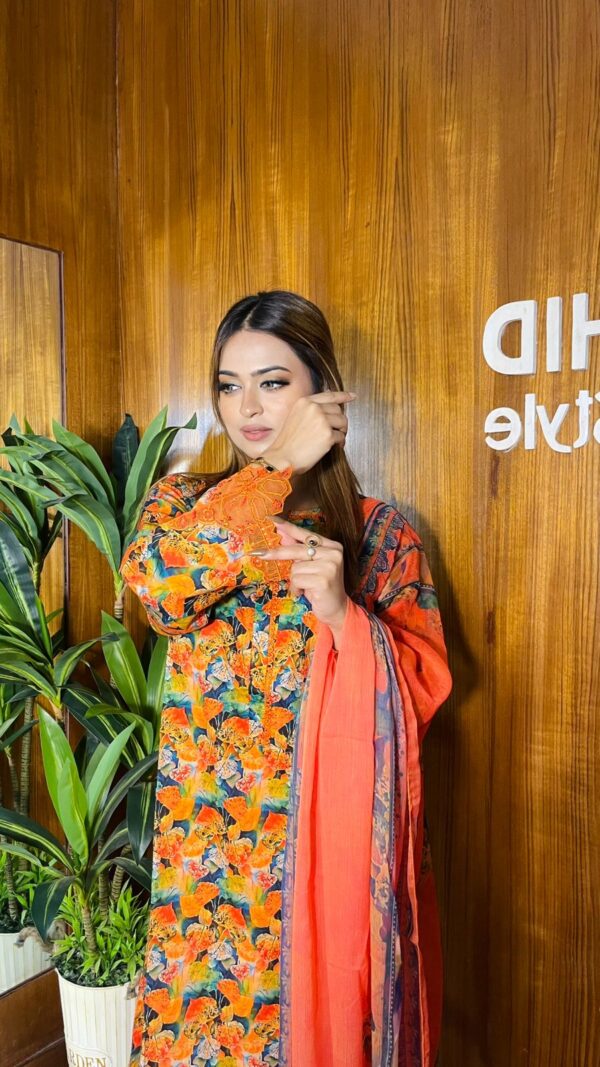 Bin Saeed Digital Printed Lawn Kamiz - Image 3