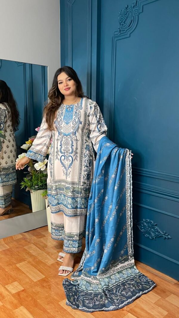 Orchid Premium Silk 3pcs with Texture Dupatta