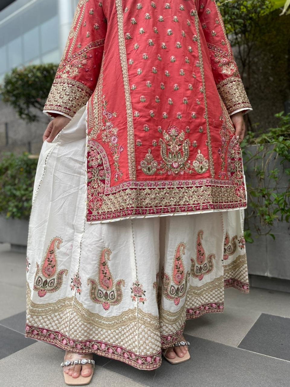 PAKISTANI INSPIRED REDDISH PINK COTTON 3PCS - Image 5
